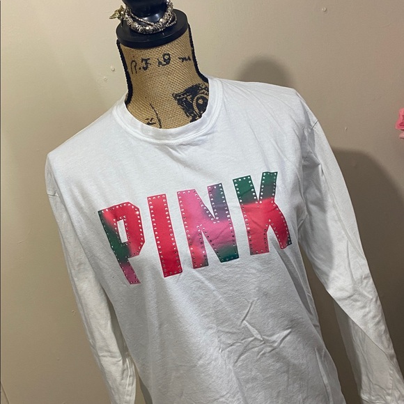 Victoria’s Secret Pink long sleeve campus tee shirt size women’s small - Picture 3 of 8